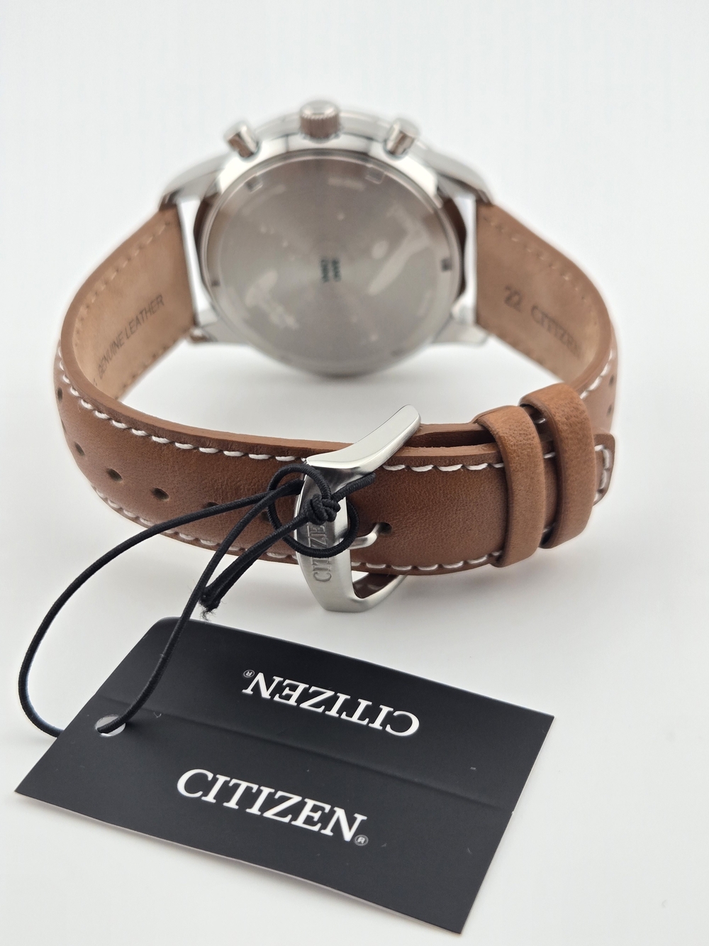 NEW Citizen Men's CA4500-08X Eco-Drive Chronograph Stainless Steel Leather Watch - Picture 3 of 15